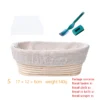 Rattan Bread Proofing Basket Natural Oval Rattan Wicker Dough Fermentation Sourdough Banneton Bread Cloth Liner & Dough Scraper - Oval-S