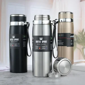 800ml Thermal Mug Double Wall 304 Stainless Steel Coffee Cup Vacuum Flask Thermos Water Bottle Tea Coffee Leak-proof Thermos Mug